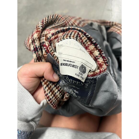 VTG Burberrys Tweed Blazer 40R English Woven Plaid Academia Preppy Old Money - Picture 10 of 10